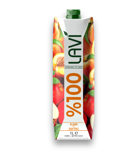 Lavi 100% Apple-Peach Juice 1 L