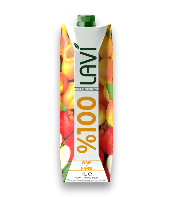 Lavi 100% Apple-Apricot Juice 1 L